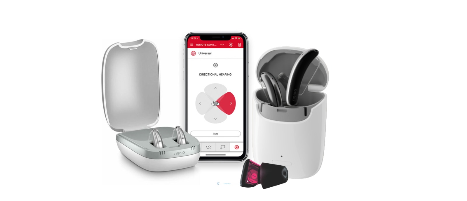 Modern hearing aids with Bluetooth, app control, noise reduction, and sleek design – Aanvii Hearing